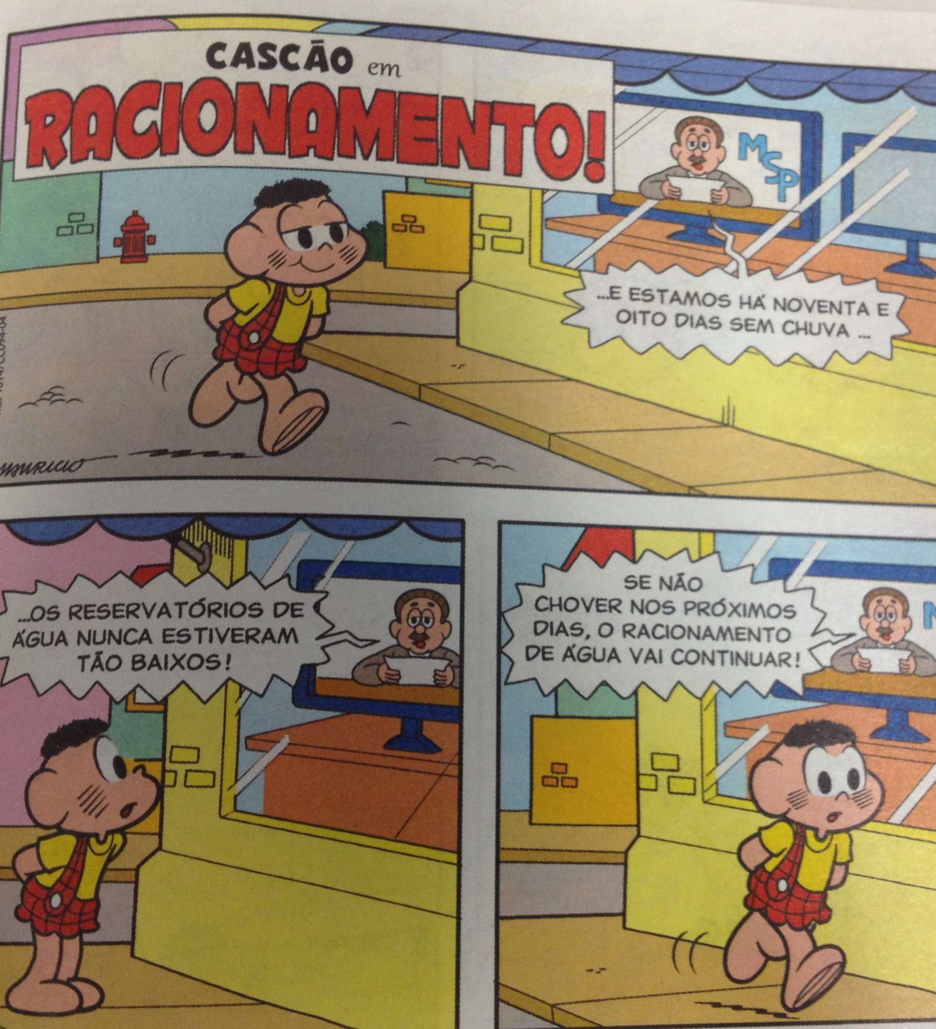 Cascão | Personagem pede por chuva em São Paulo em revista de outubro