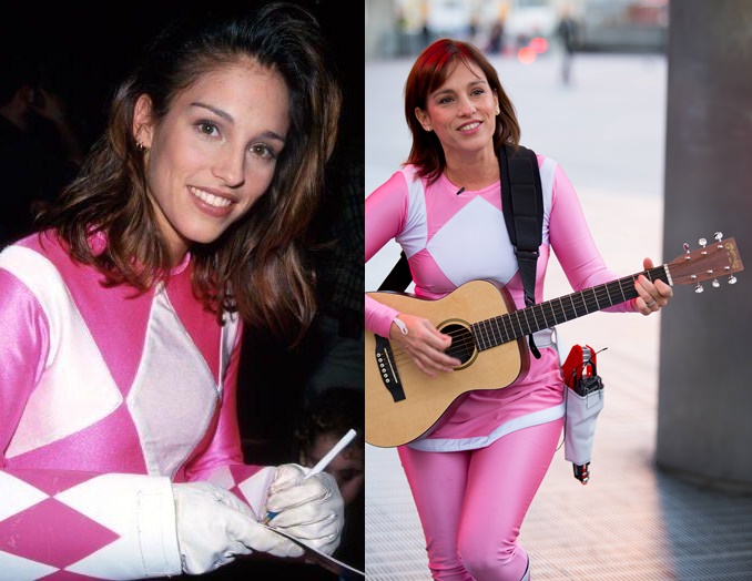 Ranger Rosa e Batman tocam violão nas ruas pra promover novo filme 4-horz