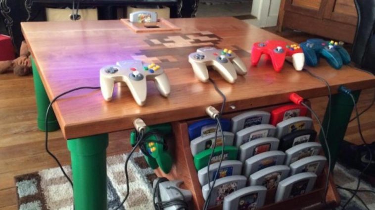 Já pensou transformar uma mesa em um Nintendo 64?