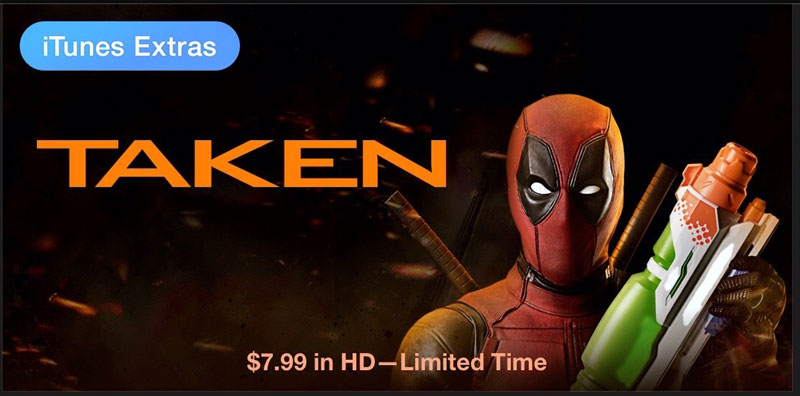 Deadpool | Mercenário Tagarela invade outros filmes em propagandas no iTunes