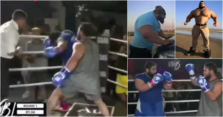 'Hulk Iraniano' tomou nocaute de pugilista que tinha 36kg a menos que ele