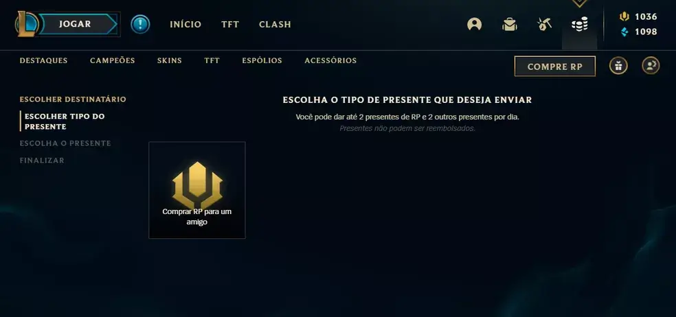 O que são e como funcionam os gift cards de League of Legends