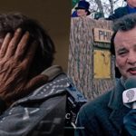 Ele vive o mesmo dia repetidamente tipo aquele filme "Feitiço do Tempo"