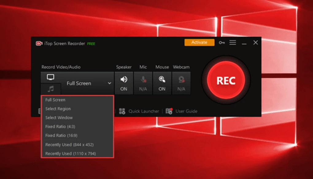 Um dos Melhores Gravadores da Tela no Computador Grátis- iTop Screen Recorder